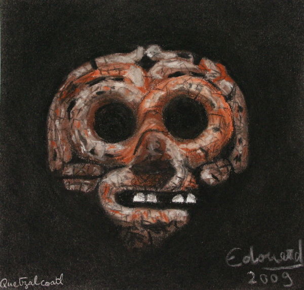 dessin-quetzalcoatl-masque